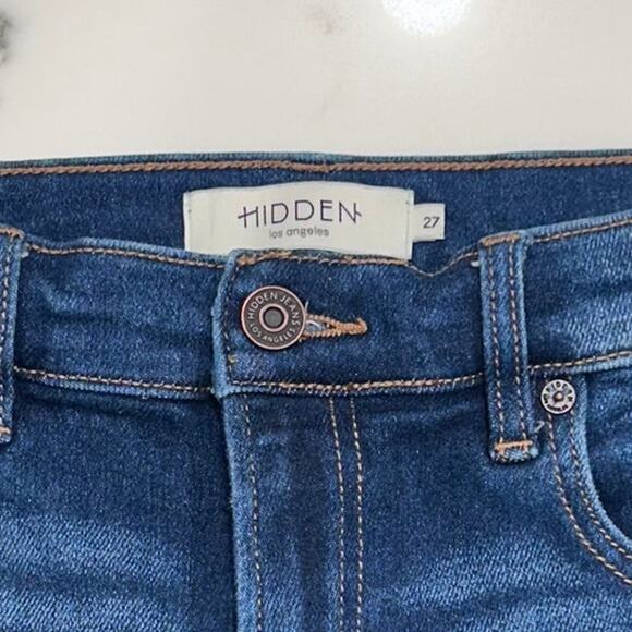 Hidden Wide Leg Raw Hem Dad Jeans Women's Size 27 - Picture 3 of 10